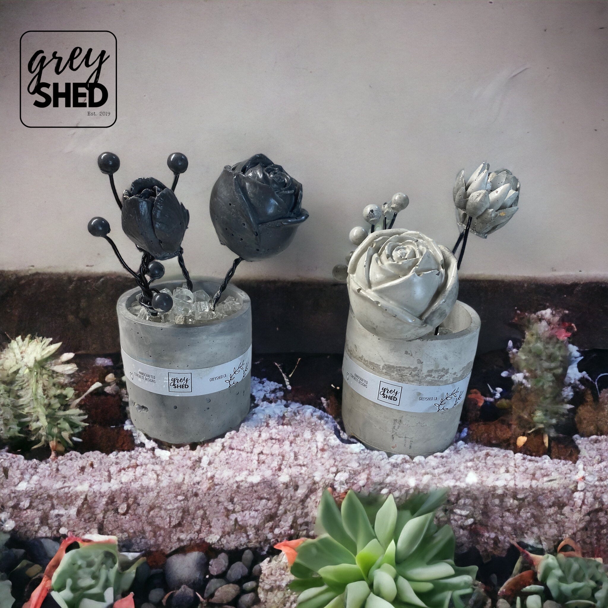 Concrete Flower Bouquet