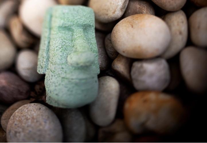 Easter Island Moai Head - Grey Shed