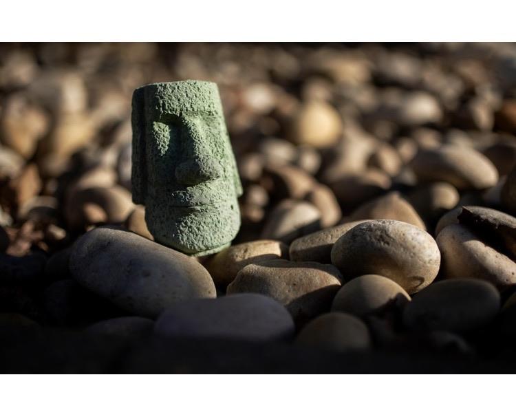 Easter Island Moai Head - Grey Shed