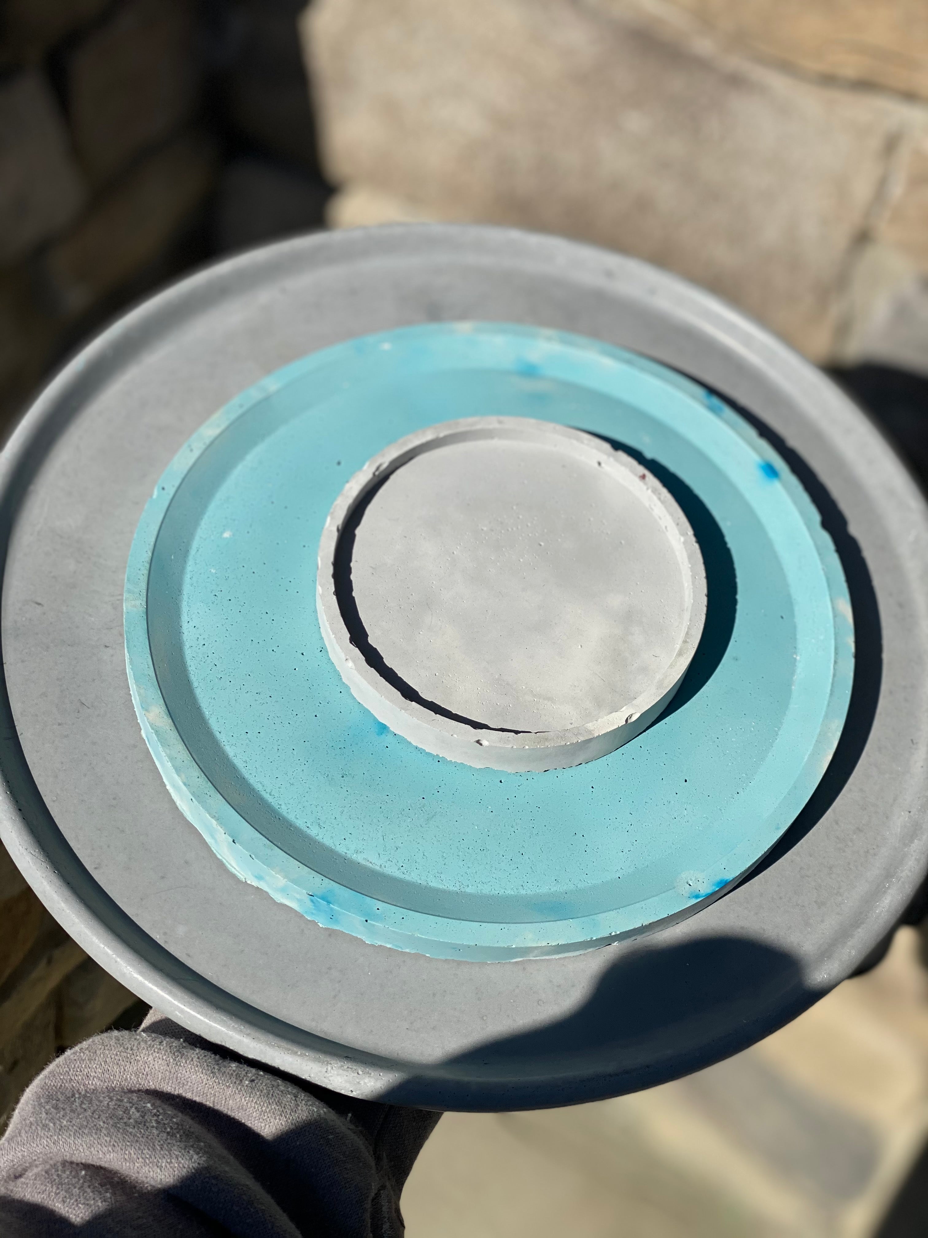 Round Concrete Trays