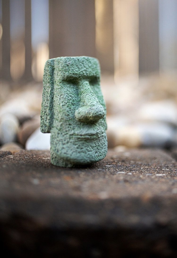 Easter Island Moai Head - Grey Shed
