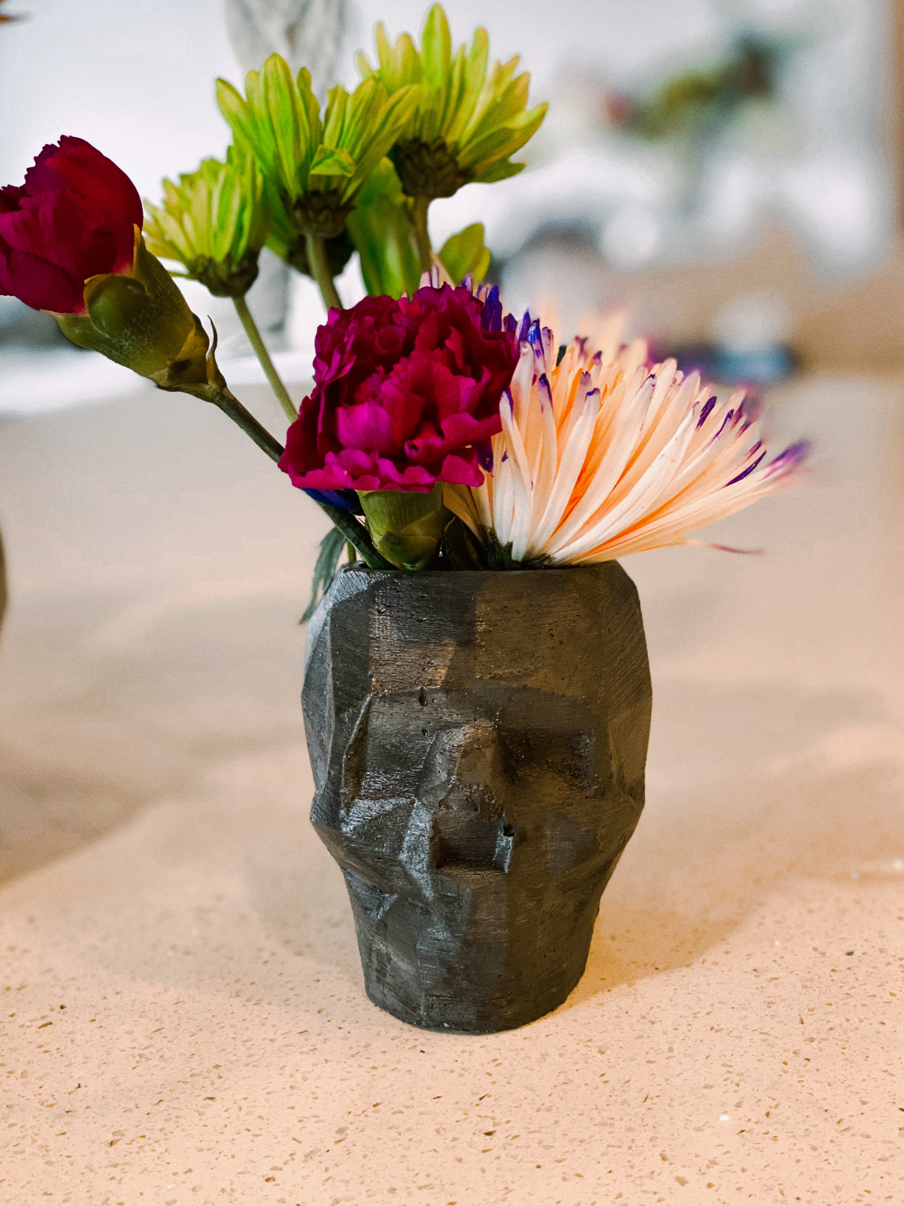 Concrete Skull Planters