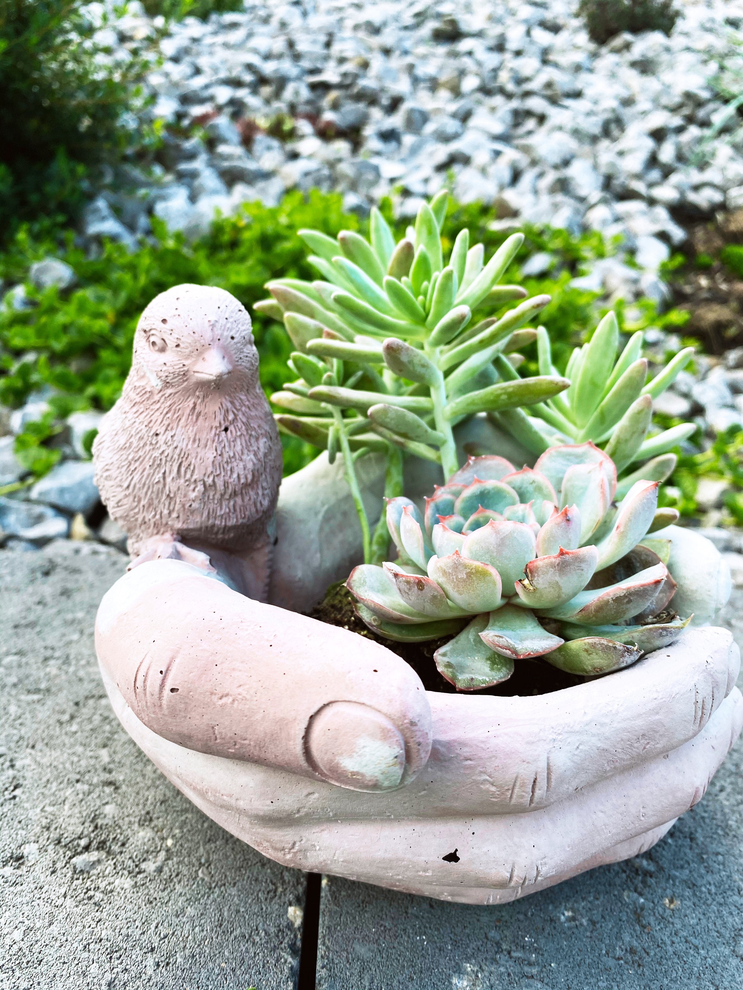 Kratos' Hands Planter | Bird Bath - Grey Shed