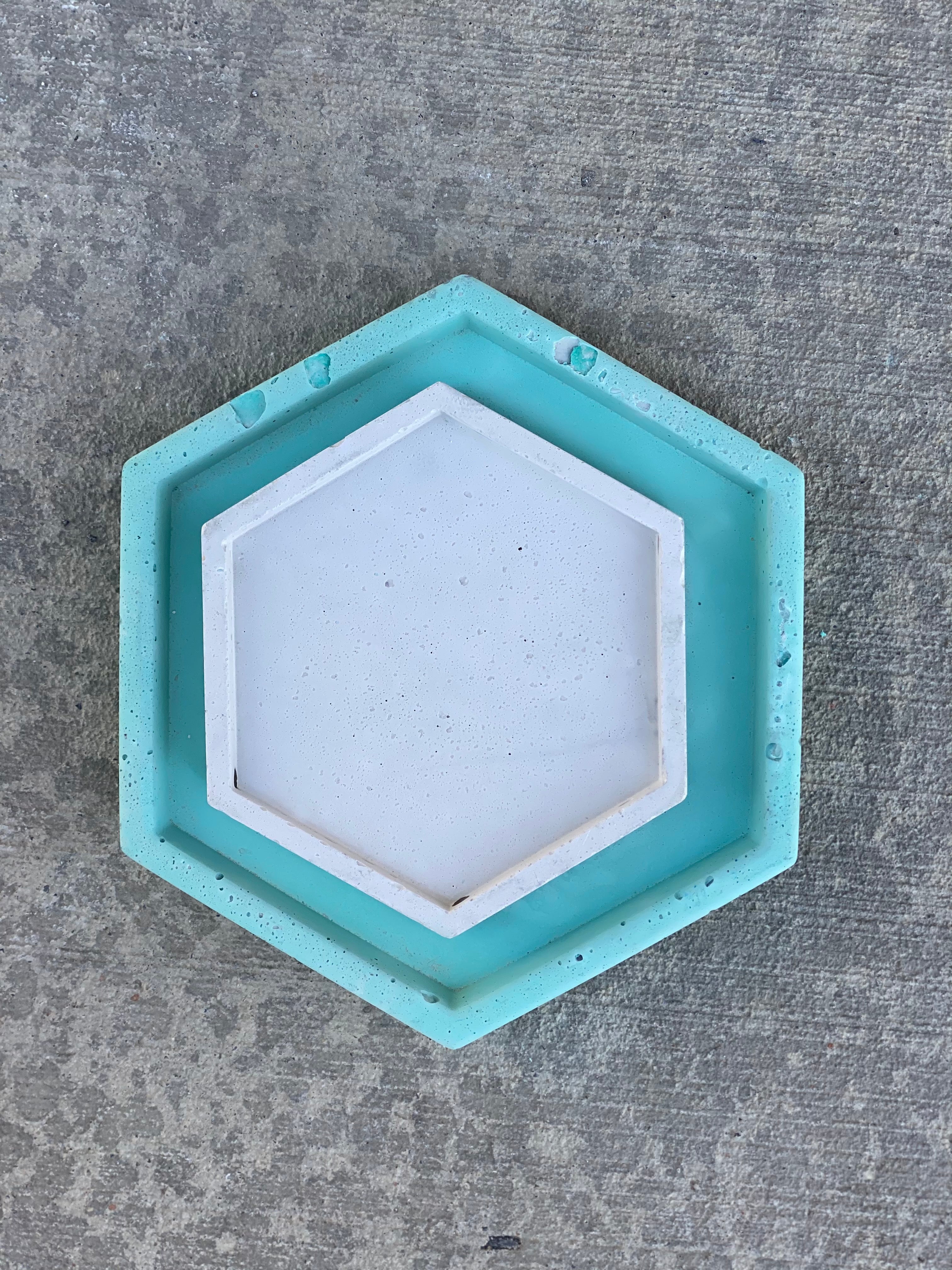 Hexagon Concrete Trays