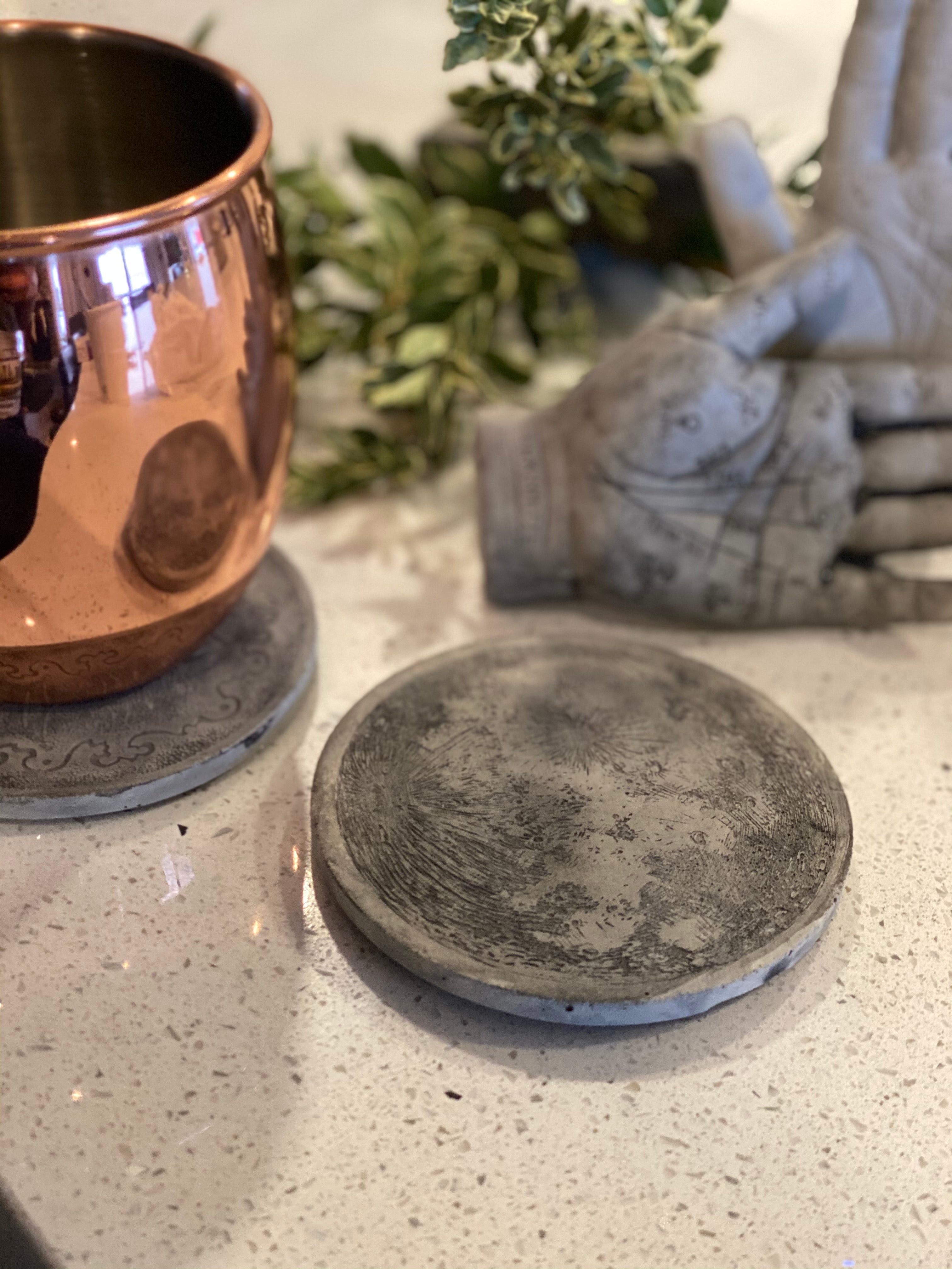 Concrete Moon Coasters