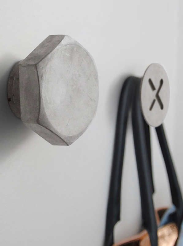 Screwed-Up Concrete Wall Hooks