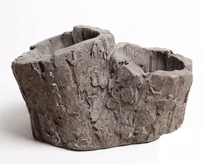 Concrete Double Tree Stump Planter