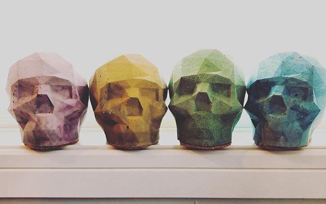Concrete Skull Planters