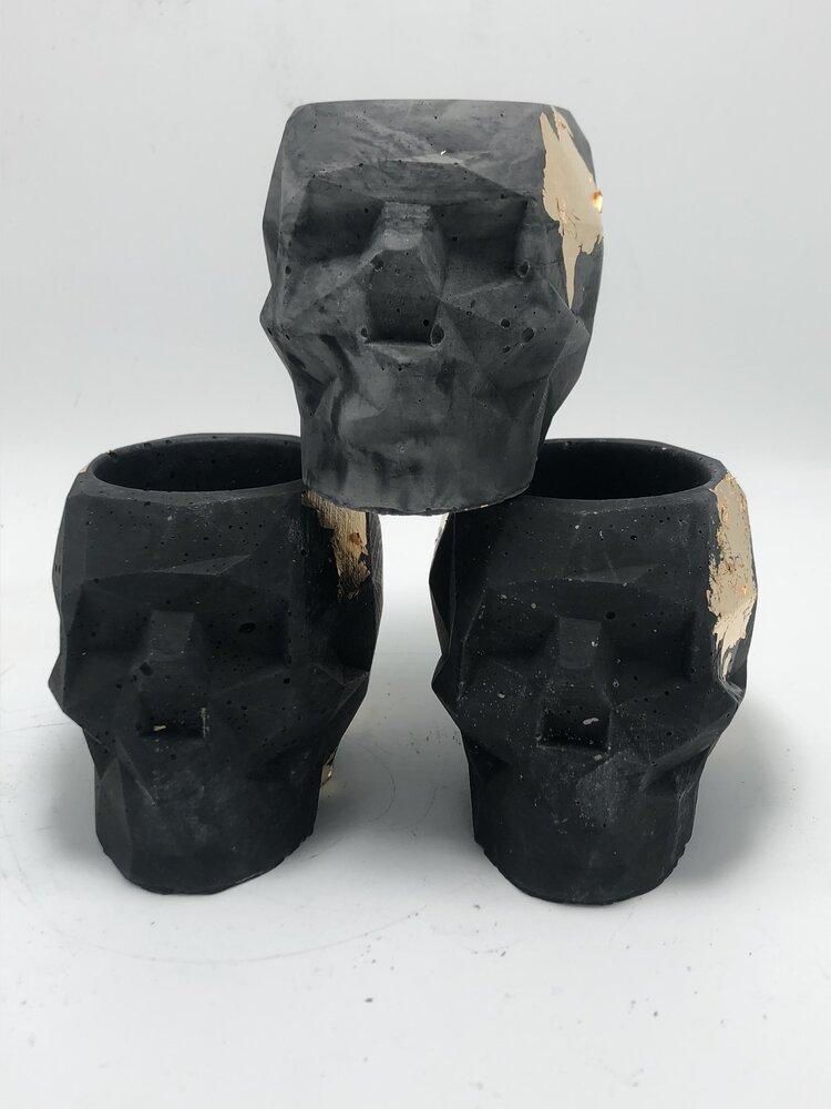 Concrete Skull Planters
