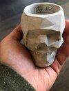 Concrete Skull Planters